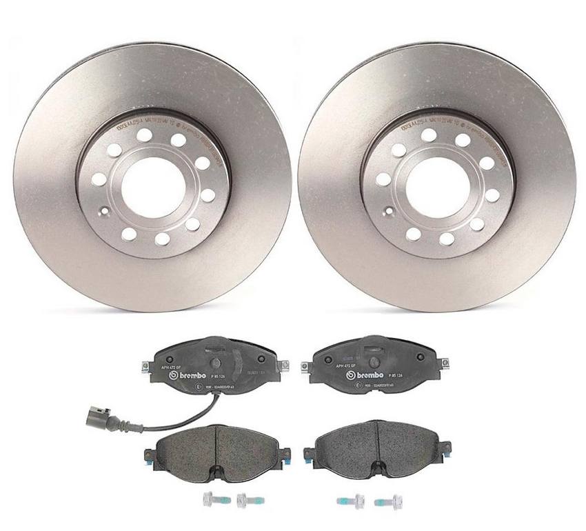 Audi VW Brakes Kit - Pads and Rotors Front (288mm) (Ceramic) 8V0698151G - Brembo 4026481KIT